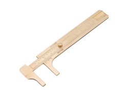 Calibrador Vernier De Latón Con Dos Escalas, Herramienta De Medición Para Joyería, Regla De 0 A 100 Mm.