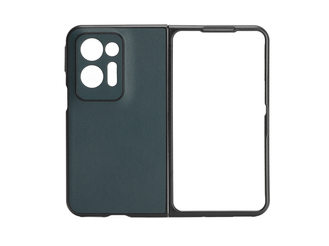 Capa De Couro Genuíno Para Find N2 Proteção Anti-queda Anti-impacto Slim Shockproof Verde