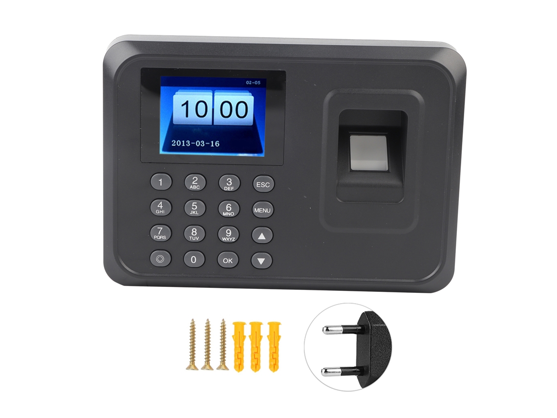Máquina De Asistencia Con Huella Digital Y Contraseña Reloj De Tiempo Lcd 2.4 Pulgadas