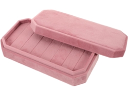 Caja De Joyería Octogonal De Terciopelo, Pequeña Caja De Almacenamiento Portátil Con Tapa Para