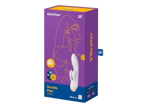Estimulador SATISFYER Double Flex Vibrador Blanco Con App 1 Unidad