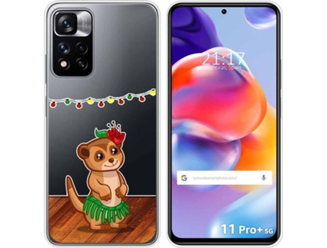 Carcasa para Xiaomi Redmi Note 11 Pro+ Plus 5G TUMUNDOSMARTPHONE Dibujos Transparente Suricata Multicolor
