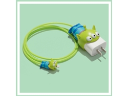 Protector De Cable De Datos De Plástico Antirotura Con Diseño De Dibujos Animados Para Iphone 12 Y 13 (verde)