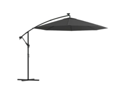 Sombrilla Cantilever con luces LED y poste de acero, 300 cm, antracita, MAISON EXCLUSIVE