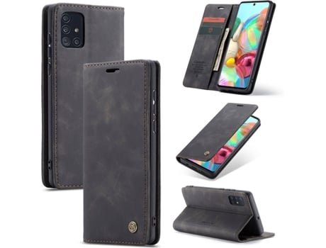 Carcasa Samsung A71 Livro Caseme Elite Negro