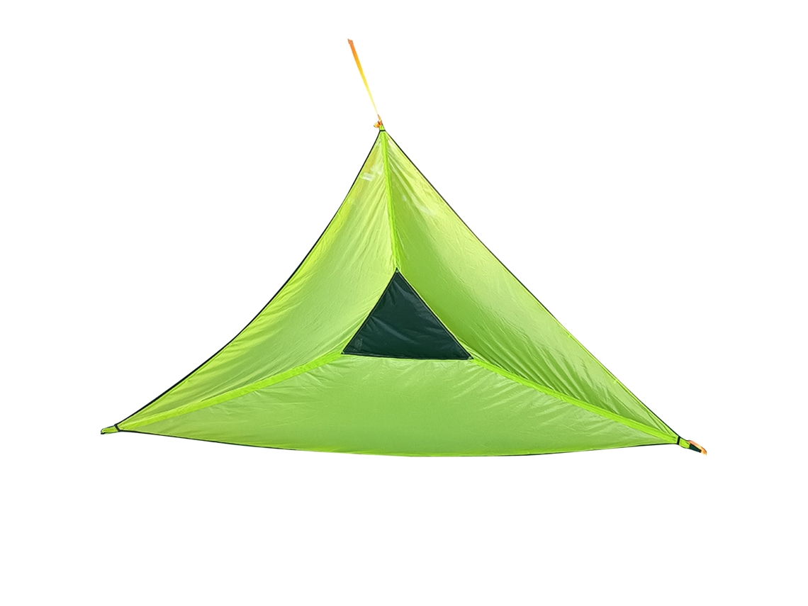 Hamaca triangular 2026 para camping, portátil, para varias personas, de nailon verde para actividades al aire libre y pesca.