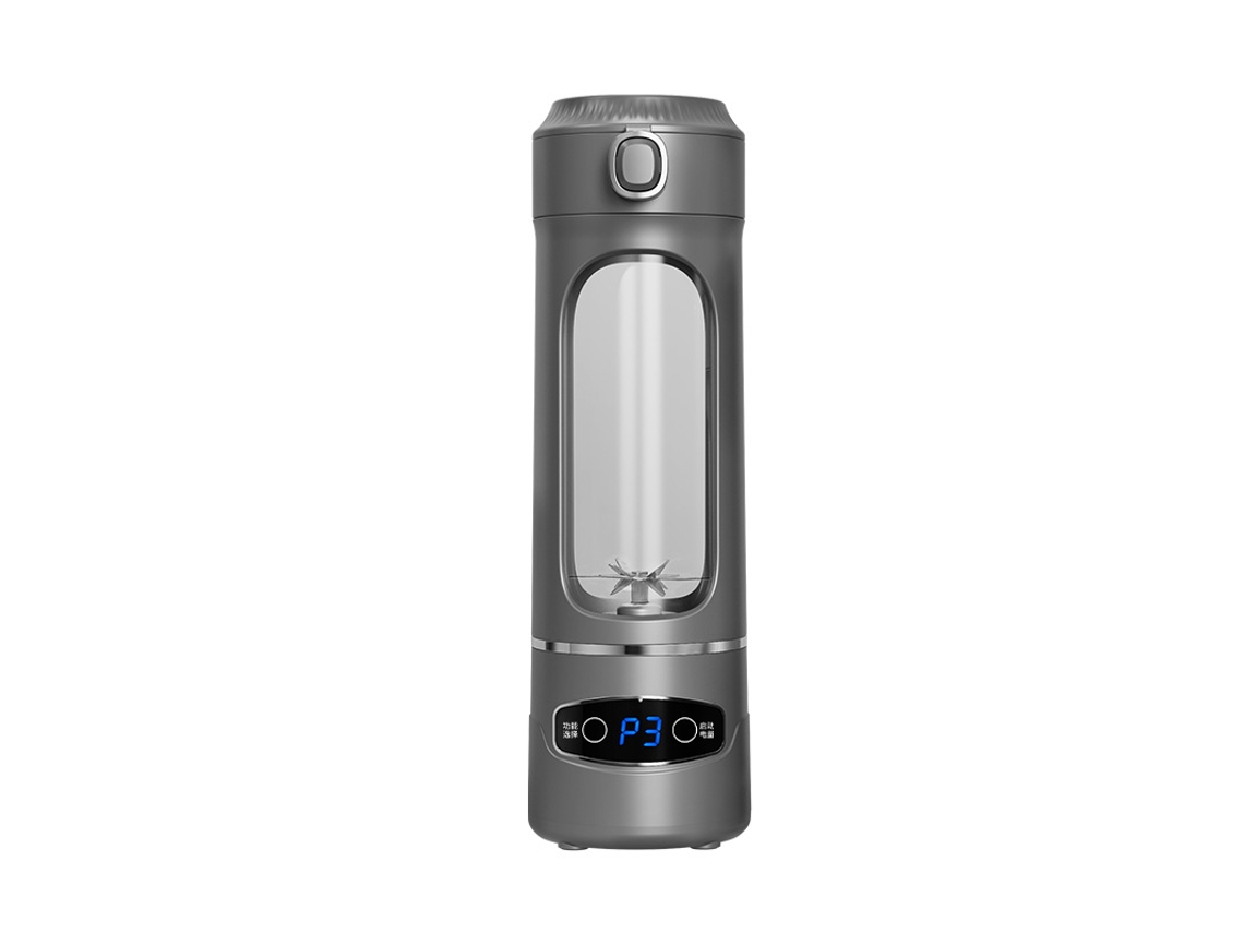 Exprimidor de frutas Eifson de 600 ml con 12 cuchillas de acero inoxidable y carga USB (gris)