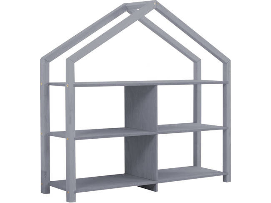 Estante BENLEMI Shelly (Gris - Aglomerado Abedul - 39x146x137 cm)