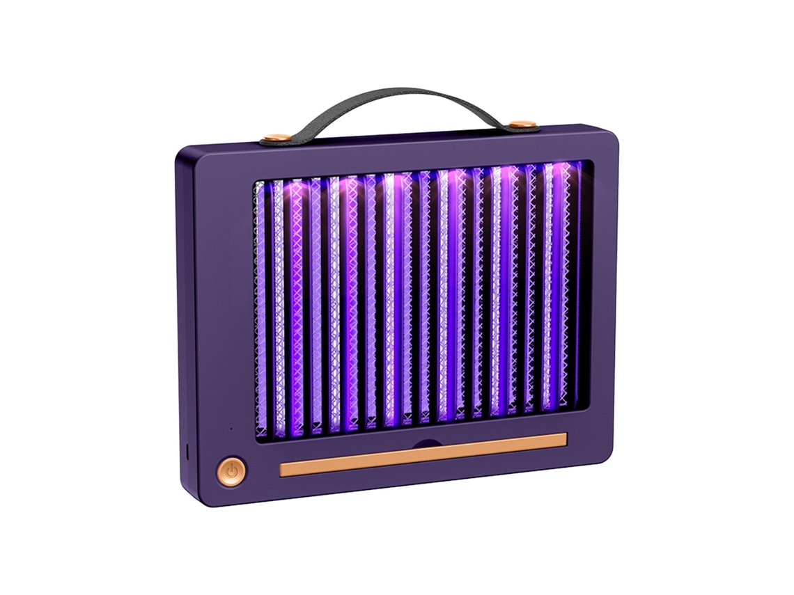 Repelente Eifson de 2000 mAh, potente matamoscas, ligero, para polillas y moscas de la fruta (morado)