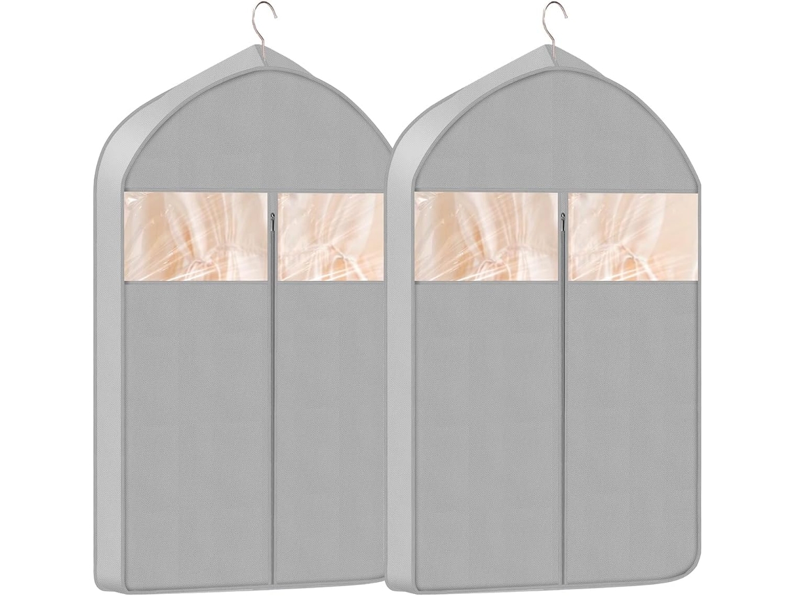 fundas para ropa, bolsa gruesa de tela no tejida, resistente al polvo, Digitallab (gris/60 x 10 x 88 cm)