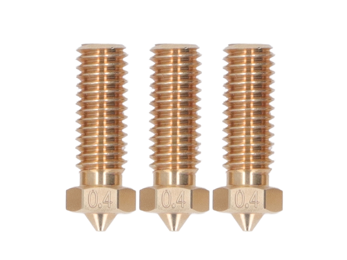 3 Boquillas De Latón, 3 Orificios, Alto Caudal, Para Filamento De Extrusor De Impresora 3d, 1,75 Mm X 0,4 Mm