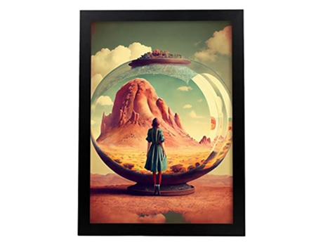 NACNIC Poster Gran Cañón En Estilo Surrealismo Cinematográfico Ilustraciones Y Grabados De Historieta Abstracta Y Artística A3 Marcos Negros