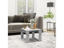 Mesa auxiliar | Mesa de comedor 50x50x35 cm, color gris cemento, fabricado en derivados de madera.