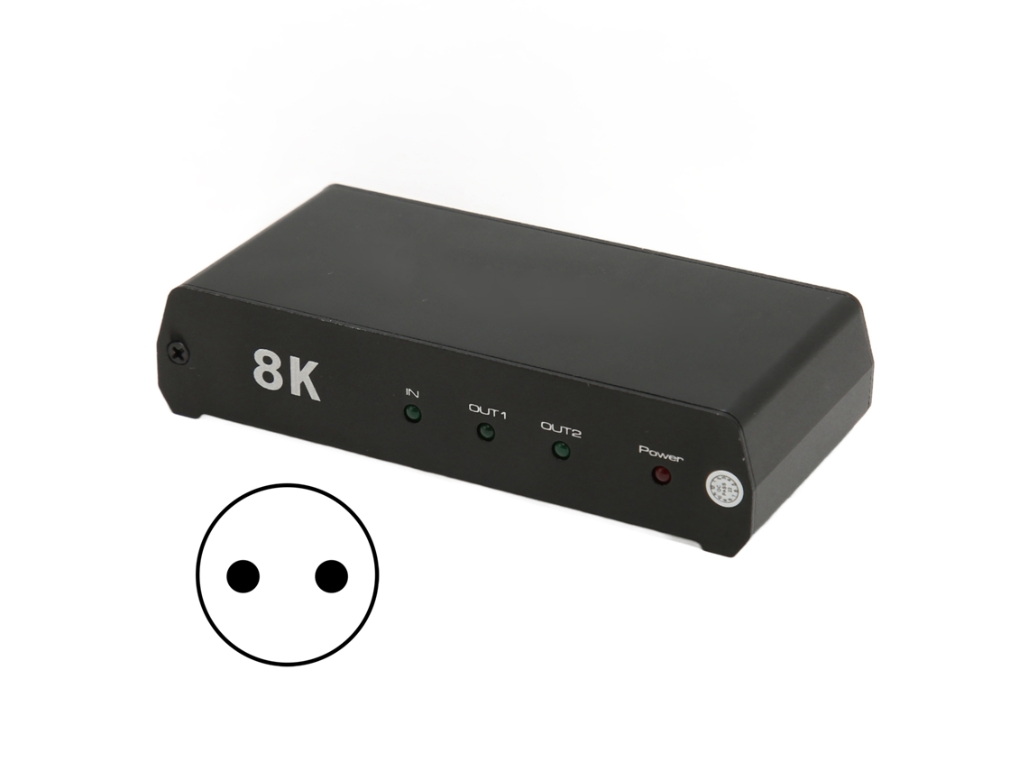 Divisor Hdmi 1 Entrada 2 Salidas 8k 60hz Hdr Switcher Hdmi 2.1 Plug Eu