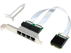 Tarjeta De Red Gigabit Ethernet Minipcie Con 4 Puertos Rj45, 10/100/1000 Mbps, Sas I350-t4
