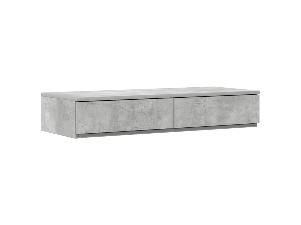 Maison Exclusive - Cajones De Cama Con Cajón Gris Concreto 90 X 36,5 X 16,5 Cm