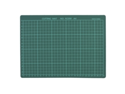 Tabla De Cortar A4 Autorreparable, De Una Sola Cara, Verde, Antideslizante Con Líneas De Cuadrícula.