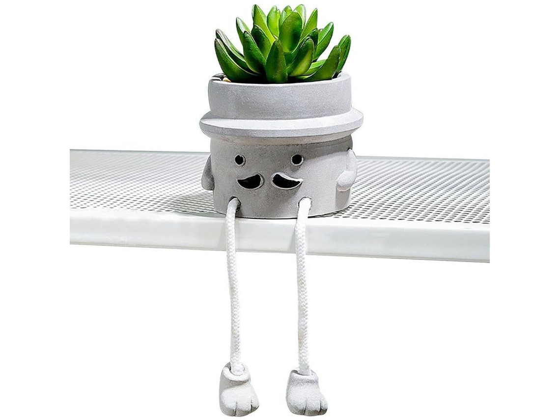 2026-planta Artificial En Maceta De Cemento Con Piernas Colgantes Pequeña Suculenta Decorativa Bonita