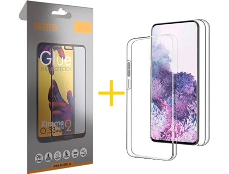 Carcasa + Protector de Pantalla para Huawei P40 Lite ACCETEL Transparente Claro