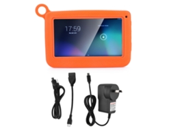 Tableta de 7 pulgadas con resolución 1026 x 600 y Bluetooth y wifi para el aprendizaje infantil, color naranja y dorado