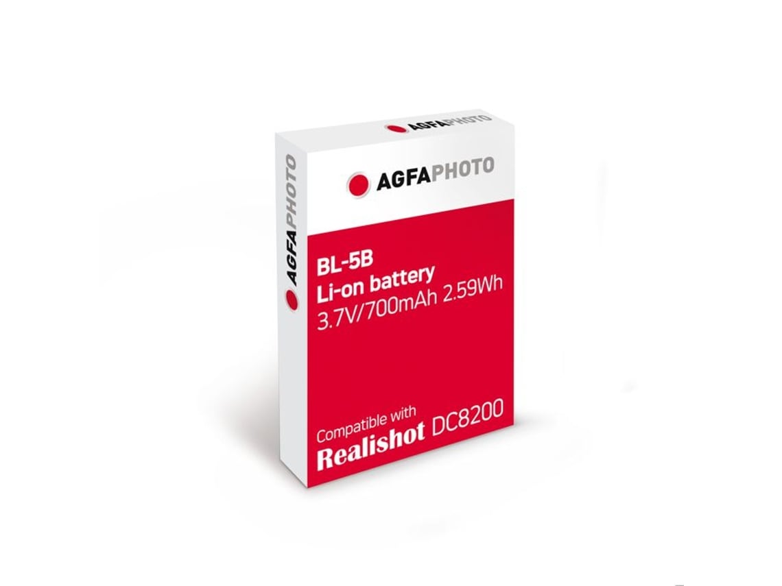 Batería de iones de litio Agfa Photo Bl 5b compatible con la cámara compacta Agfa DC8200 Agfaphoto