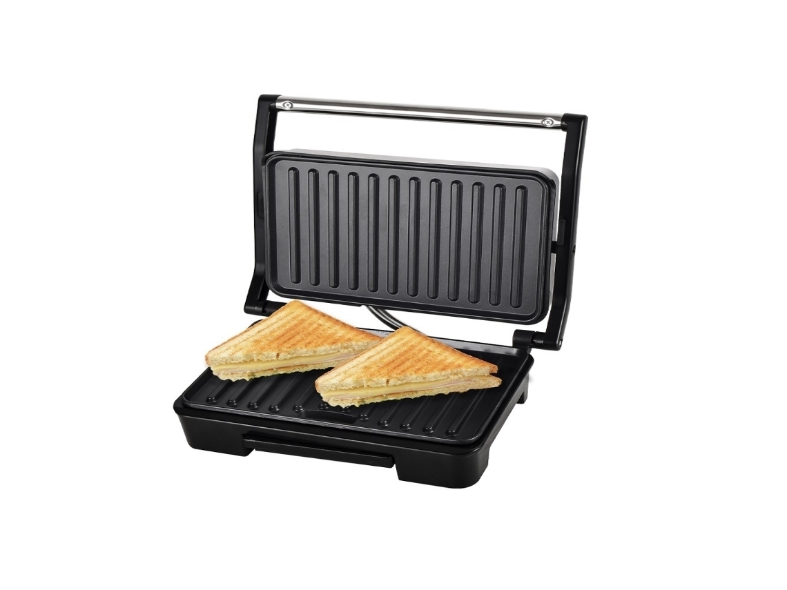 Panini Grill de 850W Versátil y Práctico para Tus Sándwiches Favoritos Prepara sándwiches deliciosos y asados crujientes con este panini grill de THULOS