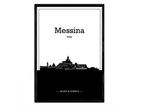 Poster NACNIC Mapa de Messina Italia (A3)