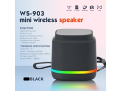 Coluna Bluetooth Eifson Minialtavoz Ws-903 (negro)