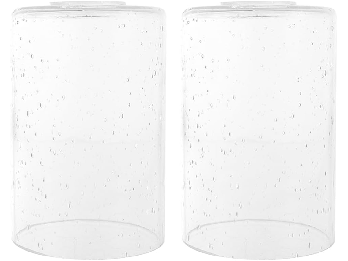 2 Pantallas De Cristal, Pantallas Cilíndricas De Cristal Para Lámparas Colgantes, Accesorio Decorativo Para Lámparas.