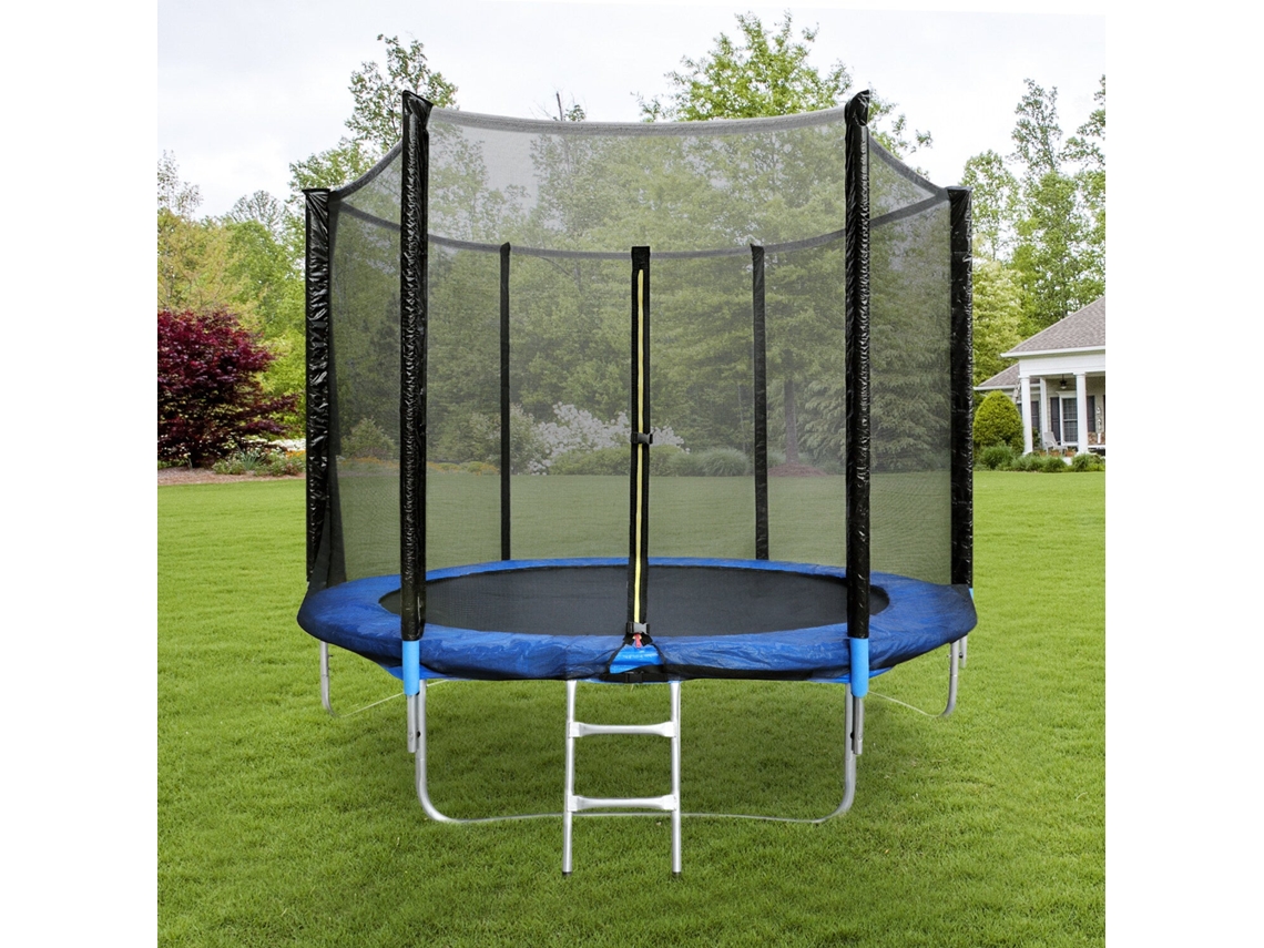 Trampolín infantil Homemiyn Garden con red de seguridad (255 x 305 cm)