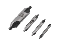 Juego de 4 brocas de centrado HSS de 60 grados de 1/2/2,5/5 mm para metales con posicionamiento de precisión.