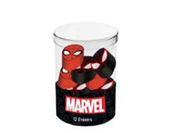 Cubo de Peter de Marvel Spider-Man con 12 borradores, color rojo Karactermania
