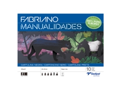 Caderno Trabalhos Manuais FABRIANO A4 Cartolina Preta C/10Fl S0400004