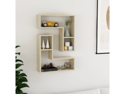 Estantes De Pared 2 Uds Contrachapado Roble Sonoma 50x15x50 Cm