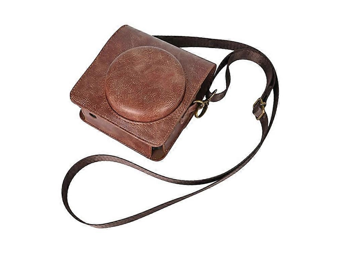 Bolsa para cámara compatible con Fujifilm Instax Mini 99, bandolera de piel sintética con correa para el hombro Facpoet