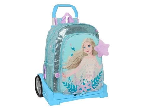 Mochila Escolar con Ruedas FROZEN Hello spring (Azul - Poliéster 300D)