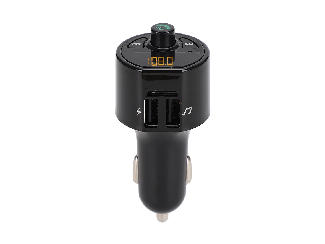 Transmisor FM para coche con Bluetooth y manos libres con carga USB