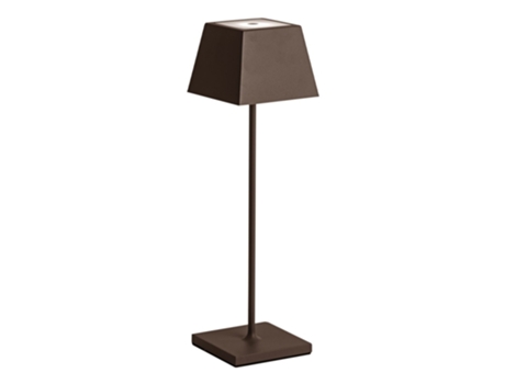 Lámpara de mesa LED Siesta corten portátil y recargable IP54 ROSSINI ILLUMINAZIONE