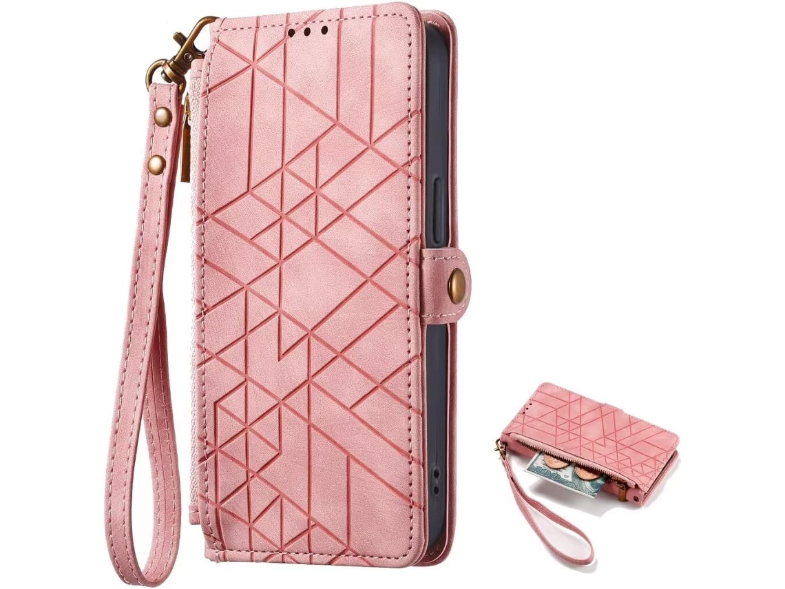 Funda Para Hmd Crest, Cartera Tipo Cartera De Pu Con Estampado Geométrico, Resistente A Los Golpes Y Con Cierre.