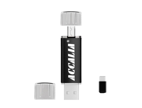 Pen USB SLOWMOOSE 3 Em 1 Tipo C Flash Stick (Negro - USB 2.0 - 128 GB)