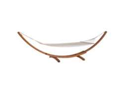 Hamaca de exterior BELIANI Treviso de Madera de alerce Blanco 415x124x122