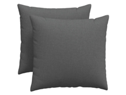 Cojines De Sofá 2 Uds Gris Oscuro 50 X 50 Cm Tela