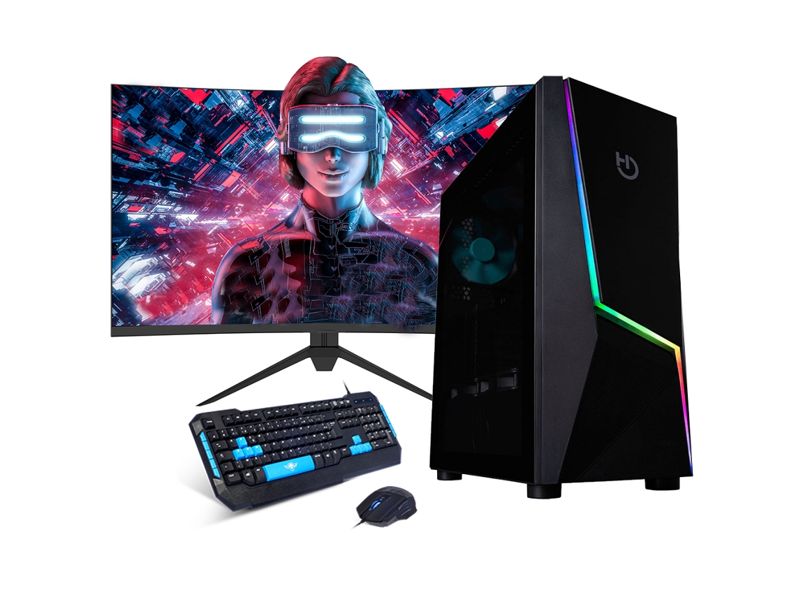 Desktops Gaming Neo-PC (AMD Ryzen 7 5700G – 16 GB RAM – 480 GB SSD – Monitor FullHD 27" teclado y ratón  –  Windows 11)