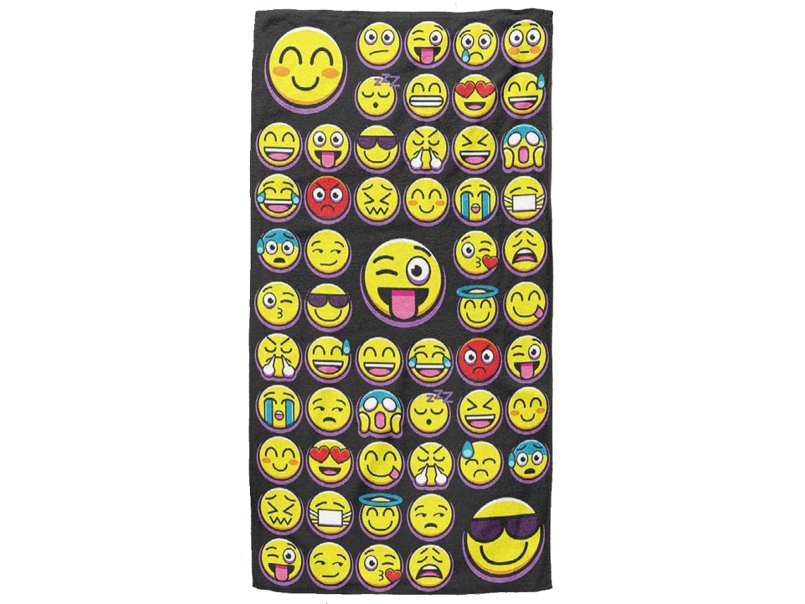 Toalla De Playa Microfibra Emoticonos