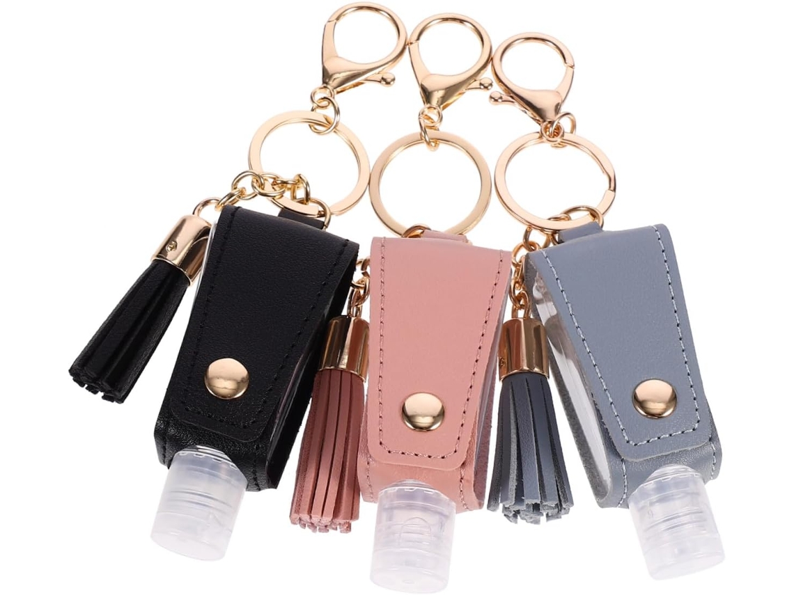 3 Pièces Flacon De Voyage Con Porte, Clés Étui Porte