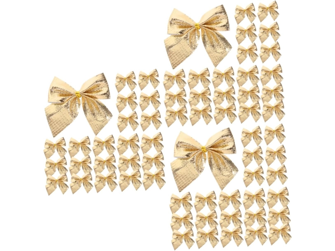 Juego De 3 Lazos Decorativos Para Árbol De Navidad, 120 Piezas X 3, Reutilizables.