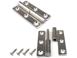 Juego De 4 Bisagras Desmontables De Acero Inoxidable 304 De 7,5 Cm Para Giro A La Derecha Con Tornillos.