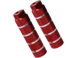 Par de pedales de bicicleta de montaña de aluminio rojo, de 9 mm, para uso en exteriores.