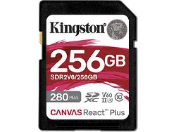 Tarjeta de Memoria KINGSTON SDXC Canvas React Plus V60 SD 256 GB