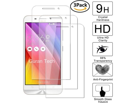 3x Protector Cristal Templado Asus Zenfone MAX ZC550KL HONGWE.